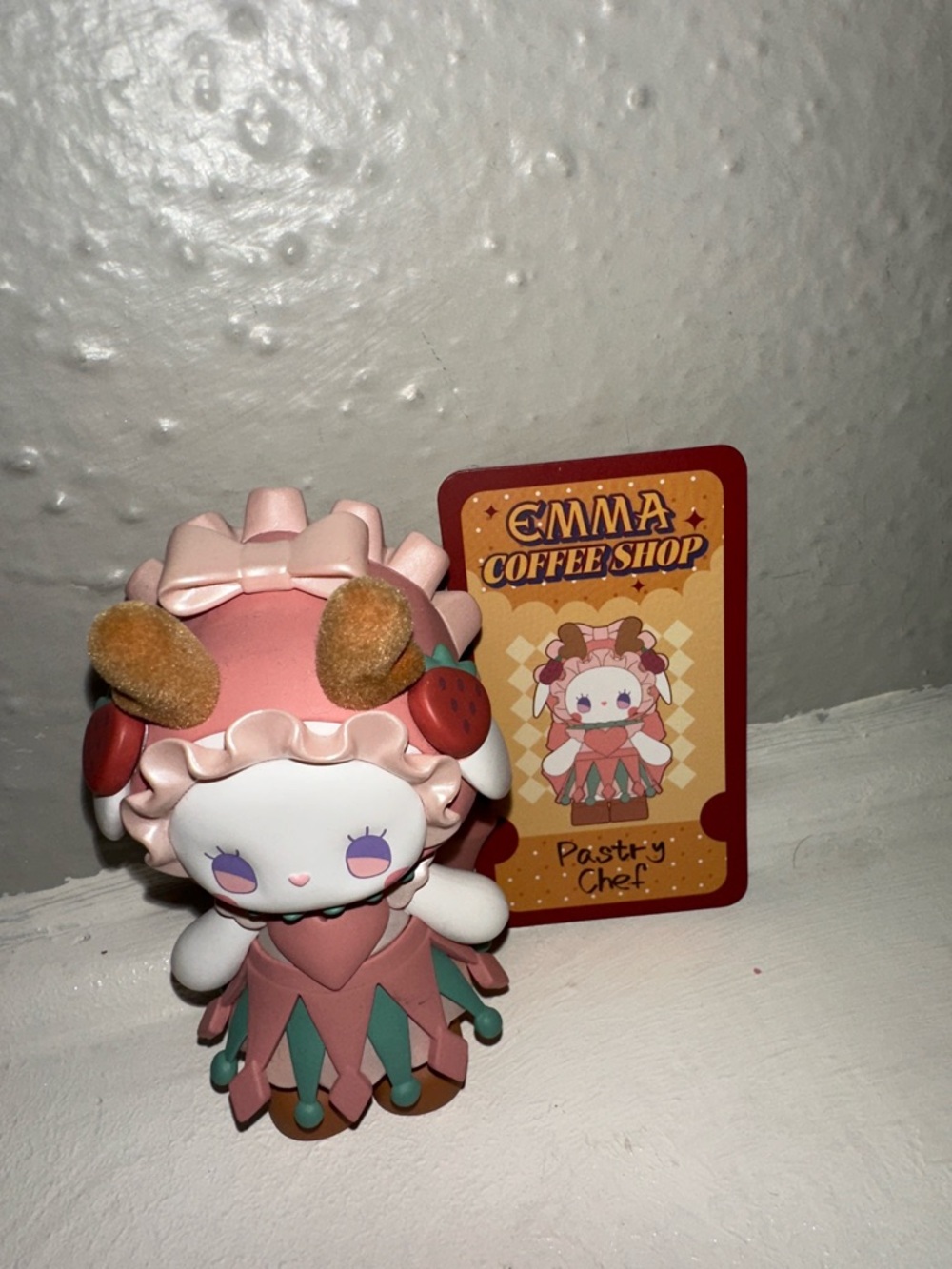 Emma Coffee Shop Pastry Chef Figure - Pink Green Toy